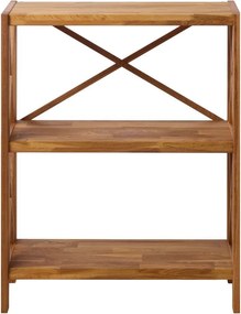 Regał z litego drewna dębowego w naturalnym kolorze 70x87 cm X-Shelf – Unique Furniture