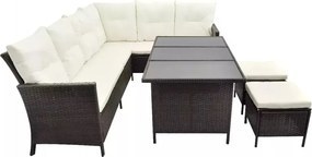 Zestaw brązowych mebli ogrodowych - Cintro