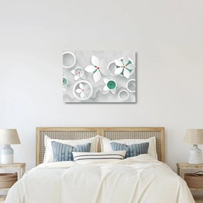 Obraz na szkle kwiatowej abstrakcji (70x50 cm)