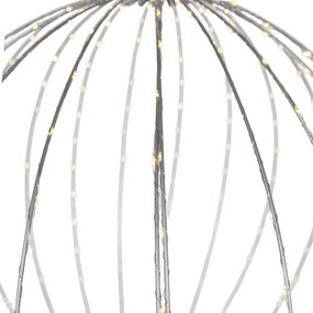 Zewnetrzna Świąteczna lampa wisząca kula biała 60 cm z LED i timerem IP44 - Nobi Oswietlenie zewnetrzne