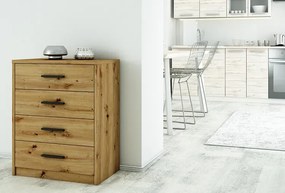 Klasyczna Komoda Z Szufladami Dąb Artisan B5-D98