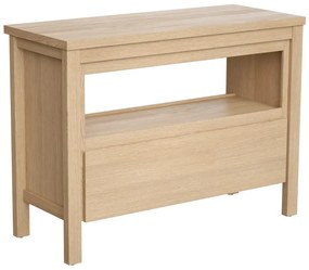Szafka pod umywalkę z półką do przechowywania i blatem - 120 cm - Okleina dębowa - COSMOTI