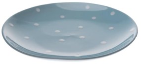 Błękitny talerz ceramiczny Dakls Dottie, ø 25 cm