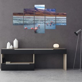 Obraz - Flamingi (125x70 cm)