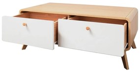 Biało-naturalna szafka pod TV w dekorze dębu 100x40 cm Caitlin – Støraa