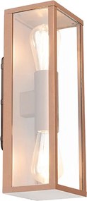 Industrialna lampa ścienna rdzawo-brązowa 38 cm 2-światłowa IP44 - Charlois