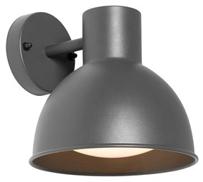 Zewnetrzna Industrialna lampa ścienna zewnętrzna ciemnoszara okrągła IP44 - NatasPrzemysłowy Oswietlenie zewnetrzne