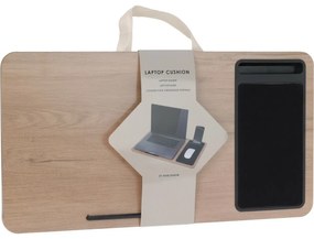 Stolik podręczny do laptopa, brązowy, 57,5 x 4 x 30,5 cm, MDF