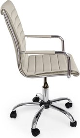 Szarobrązowe krzesło biurowe z imitacji skóry Perth – Yes Everyday