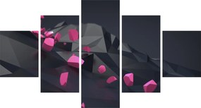 Obraz abstrakcji 3D (125x70 cm)