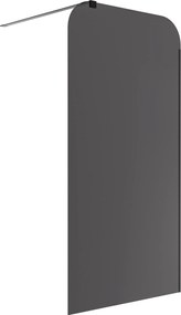 Ścianka prysznicowa WALK IN FIX grafitowa 8 mm MOLIS Grafit Square MASSI I Różne rozmiary : Kolor profili kabiny - złoty, Szerokość ścianki - 100 cm, Typ montażu - WALK in FIX (Do ściany)