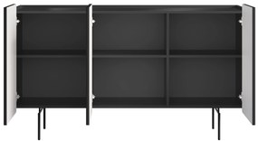 Komoda Malmi 150 cm - czarny mat / czarne nóżki