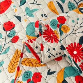 Narzuta na łóżko  RETRO BIRD kolorowy Rozmiar: 220 x 240 cm