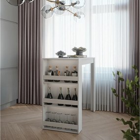 Stół barowy biały 57x117x106 repose