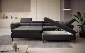 Narożnik TEMPO Prawostronny w układzie L z funkcją spania i pojemnikiem WERSAL