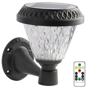 LED Ściemnialny kinkiet solarny LED/0,8W/5,5V IP44 + pilot