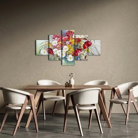 Obraz wazonu z dzikimi kwiatami (125x70 cm)
