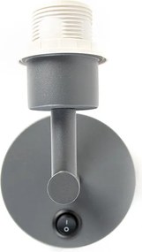 Nowoczesna lampa ścienna ciemnoszara 1-światłowa z wyłącznikiem - Combi