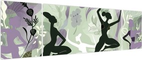 Obraz - Ilustracja przedstawiająca tancerzy (170x50 cm)