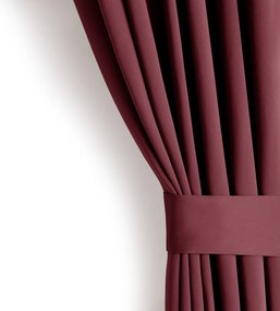Bordowa zaciemniająca zasłona termiczna 140x270 cm Pleat – Restilo