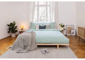 Zielona pościel dwuosobowa z mikrosatyny 200x200 cm Basic – Bonami Essentials