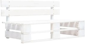 Biała ławka ogrodowa z palet - Olefix 2X