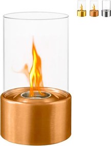 Kominek bioetanolowy Oslo, wolnostojący biokominek ze stali czarnej, dł. 38xgł. 38xwys. 100 cm