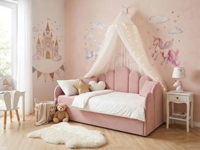 Dziecięce Łóżko Tapicerowane Shellie 2w1 z wysuwanym materacem