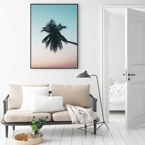 Plakat - Palma o zachodzie słońca (A4)