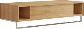 Podwieszana szafka pod umywalkę z drewna tekowego z wieszakiem na ręczniki - 120 cm - KUPANG