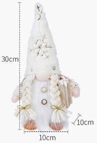 Świecący świąteczny skrzat JINGLE 30 cm - różne rodzaje Kolor: Brązowy