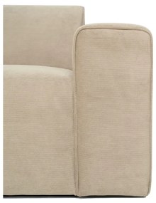 Beżowy końcowy moduł sztruksowej sofy Scandic Sting, 124 cm, prawostronny