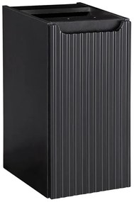 Czarna wisząca ryflowana szafka łazienkowa L8-H66