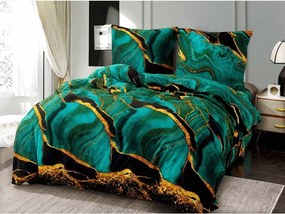 PrzytulneMieszkanie.pl PrzytulneMieszkanie.pl Pościel z mikropluszu TARELI turkusowa Rozmiar pościeli: 70 x 80 cm | 140 x 200 cm