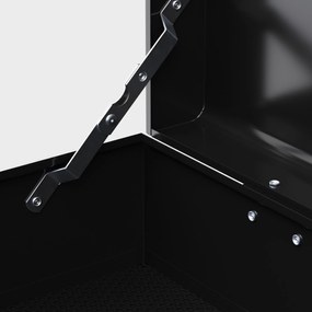 HOMCOM Skrzynka Narzędziowa z Zamkiem, 3 Szuflady, Obudowa Stalowa, 60x26x34cm, Czarna