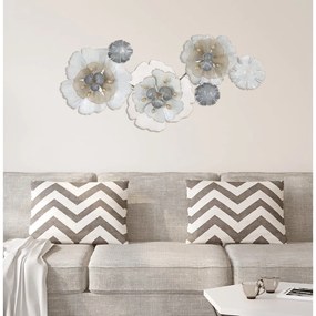 Metalowa dekoracja ścienna Mauro Ferretti Flowery, 119x60 cm