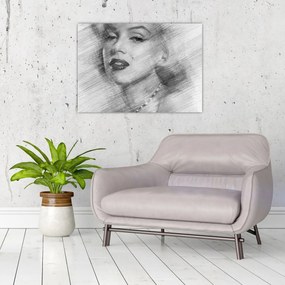 Obraz na szkle - Portret Marilyn Monroe (70x50 cm)
