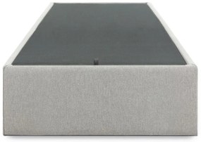 Szare tapicerowane łóżko jednoosobowe ze schowkiem 90x190 cm Matters – Kave Home