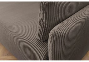 Brązowa sztruksowa rozkładana sofa 211 cm Marcel – Bobochic Paris