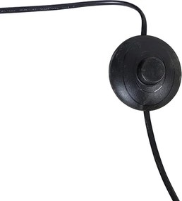 Lampa łukowa mosiężna z białym abażurem z tkaniny 50 cm - XXL