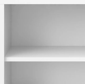 Niski regał do biura z dwoma półkami Prima biały