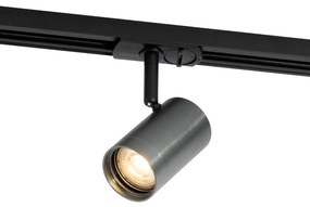 Nowoczesny reflektor szynowy w kolorze gunmetal do systemu szynowego jednofazowego - Iconic Jeana