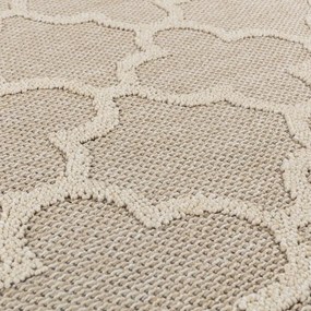 Dywan zewnętrzny sznurkowy Patara Koniczyna beżowy 80 cm x 250 cm