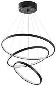 Czarna lampa wisząca LED ø 50 cm Simit – Opviq lights