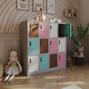 Szatnia do szkoły i przedszkola Ola 109x45x120 cm pastelowa