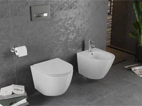 Mexen Lena miska wc Rimless z deską wolnoopadającą slim, duroplast, biała połysk - 30220300