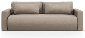 Jasnobrązowa rozkładana sofa ze schowkiem 238 cm Belfast – Cosmopolitan Design