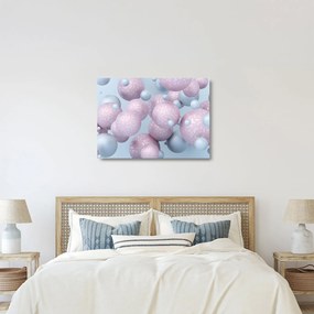 Malarstwo abstrakcyjne - Pastelowe kule (70x50 cm)