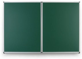 Tablica kredowa ceramiczna zielona składana, magnetyczna, 3600 x 1200 mm