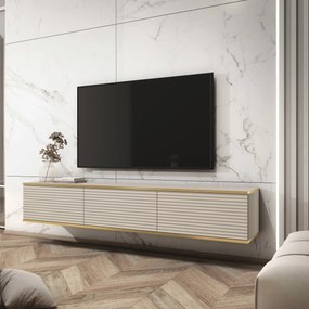 Szafka RTV wisząca VENEZIA 175 cm do Salonu pod Telewizor - Odcienie beżu